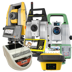 Total stations, GNSS rovers en Sensoren